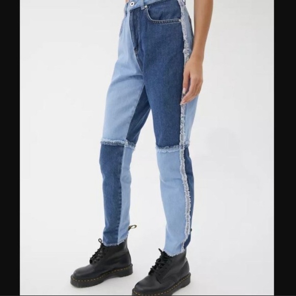 Ragged Priest Quarter Panel Indigo Blue Mom Jeans - Picture 4 of 6